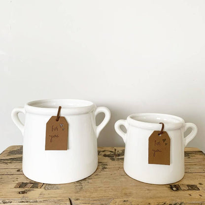 For You White Pot, 13cm