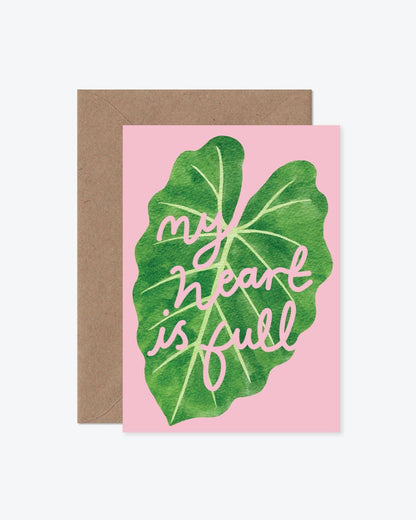 My Heart is Full Alocasia Card