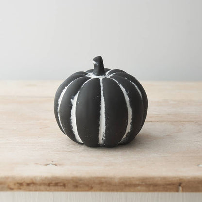 Black Cement Pumpkin, 12cm