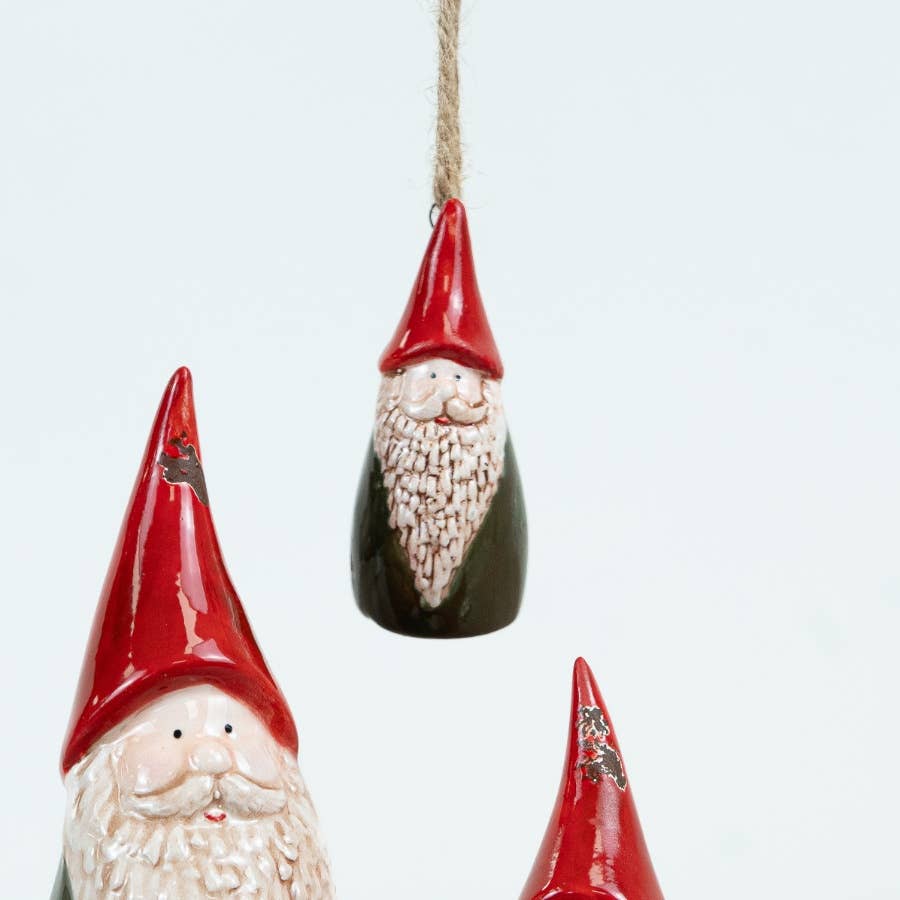 Rustic Santa Hanging Deco, 7cm
